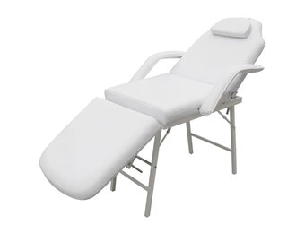 vidaXL Behandelingsstoel voor gezicht 185x78x76 cm kunstleer wit