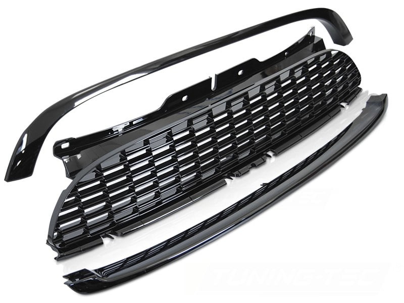 Grill MINI COOPER R56/57/55 06-09 JCW GLANZEND ZWART