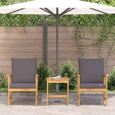 vidaXL Tuin Sofa Set met kussen 3 pcs Bruin - 40% Korting!