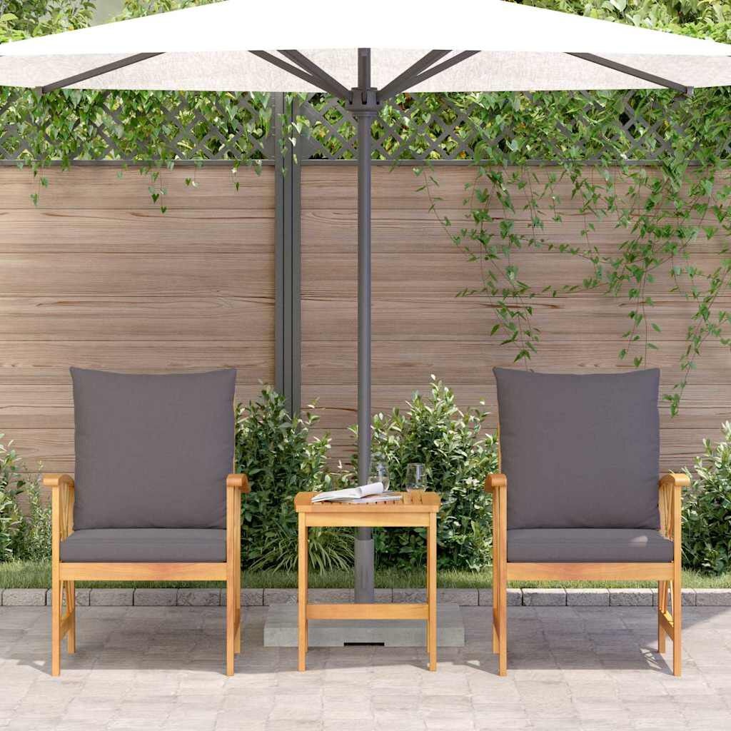 vidaXL Tuin Sofa Set met kussen 3 pcs Bruin - 40% Korting!