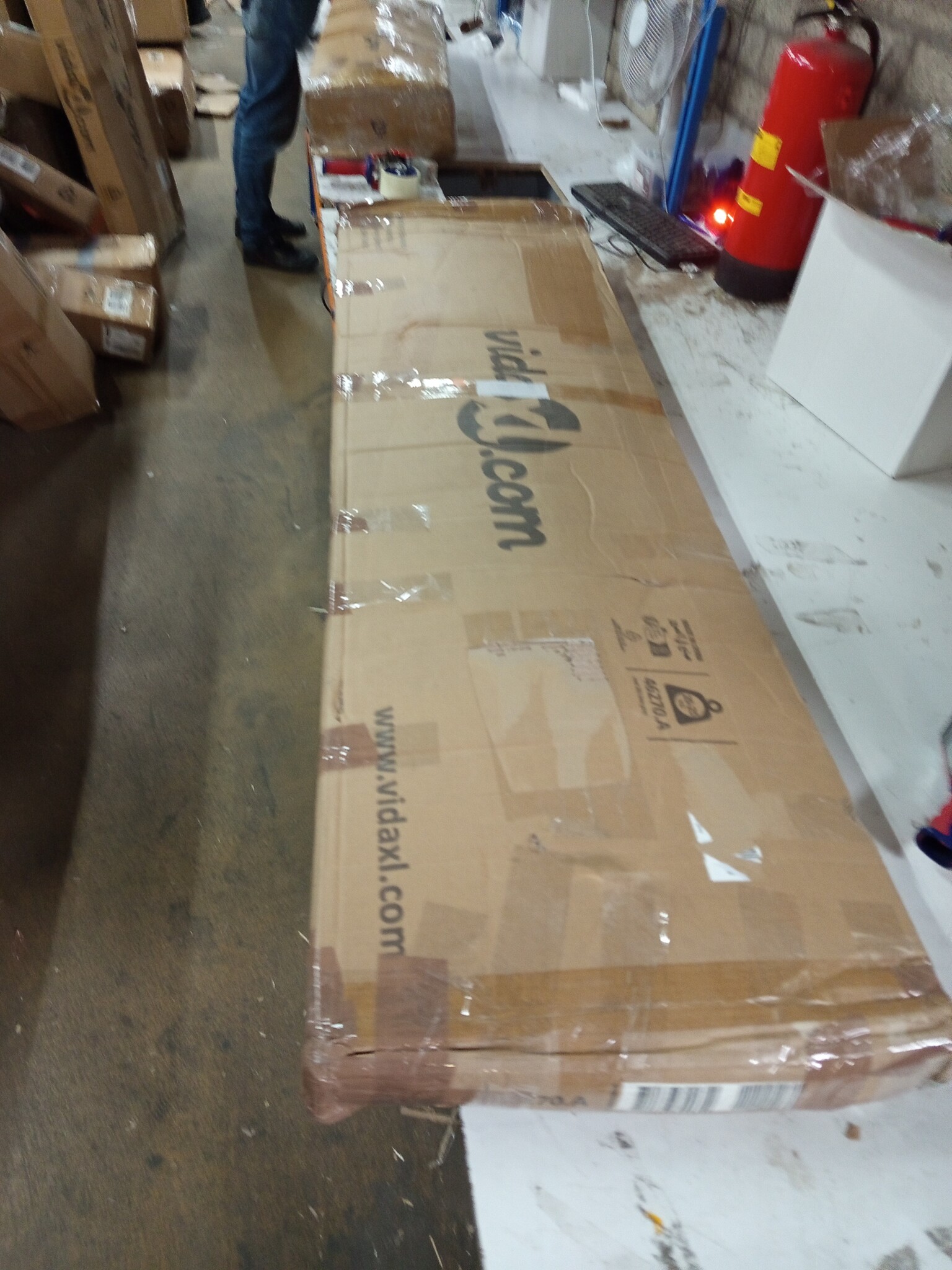 vidaXL Tuinbox 171x99x93 cm grijs