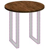 vidaXL Tafelblad Donkerbruin Ø 80 cm Massief Eikenhout - 40% Korting!