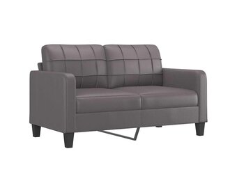 vidaXL 2-zitsbank grijs kunstleer - 40% Korting!