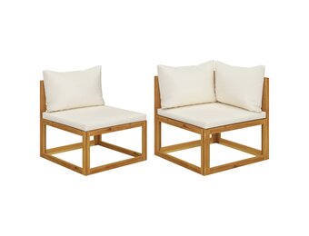 vidaXL 2-delig Bankstel Acaciahout - 40% Korting!