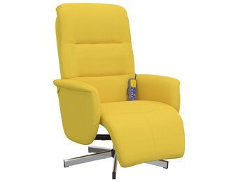 vidaXL Massagestoel Lichtgeel - 40% Korting!