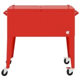 vidaXL Koelbox op wielen 92x43x89 cm rood - 55% Korting!