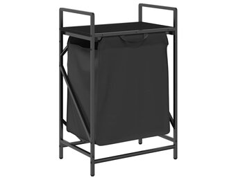 vidaXL Wasmand 1 vak met plank - Zwart Eiken - 35% Korting!