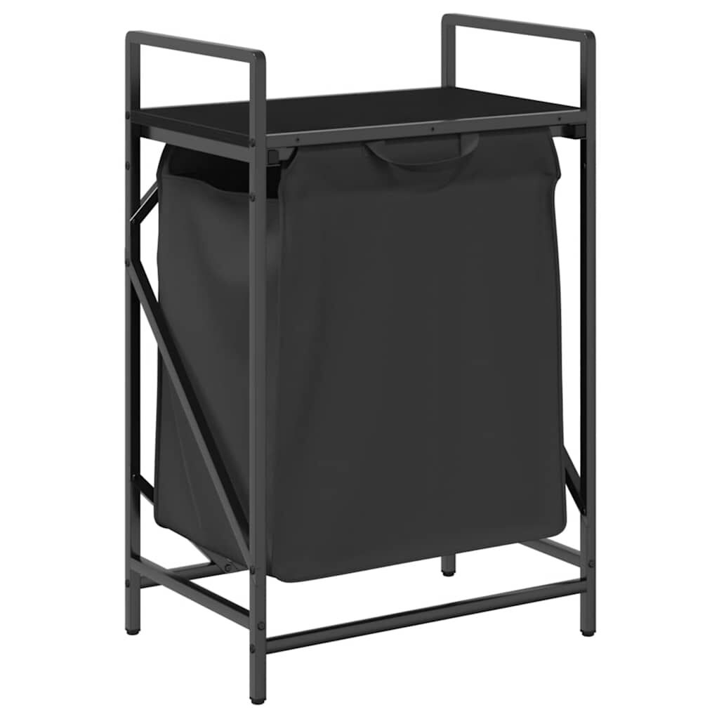 vidaXL Wasmand 1 vak met plank - Zwart Eiken - 35% Korting!