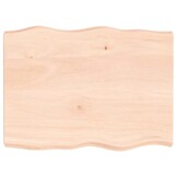 vidaXL Tafelblad Eikenhout Natuurlijke Rand - 80x60 cm - 40% Korting