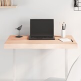 vidaXL Tafelblad Eikenhout Natuurlijke Rand - 80x60 cm - 40% Korting