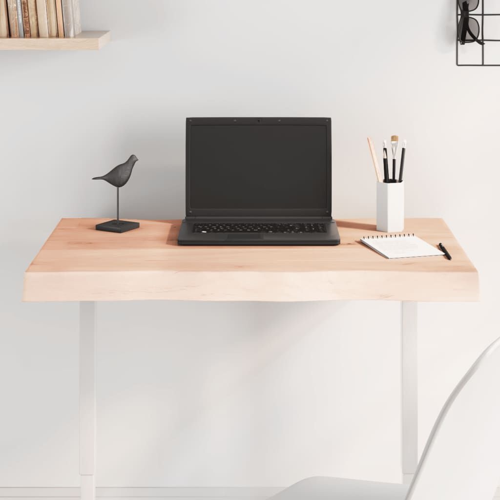 vidaXL Tafelblad Eikenhout Natuurlijke Rand - 80x60 cm - 40% Korting