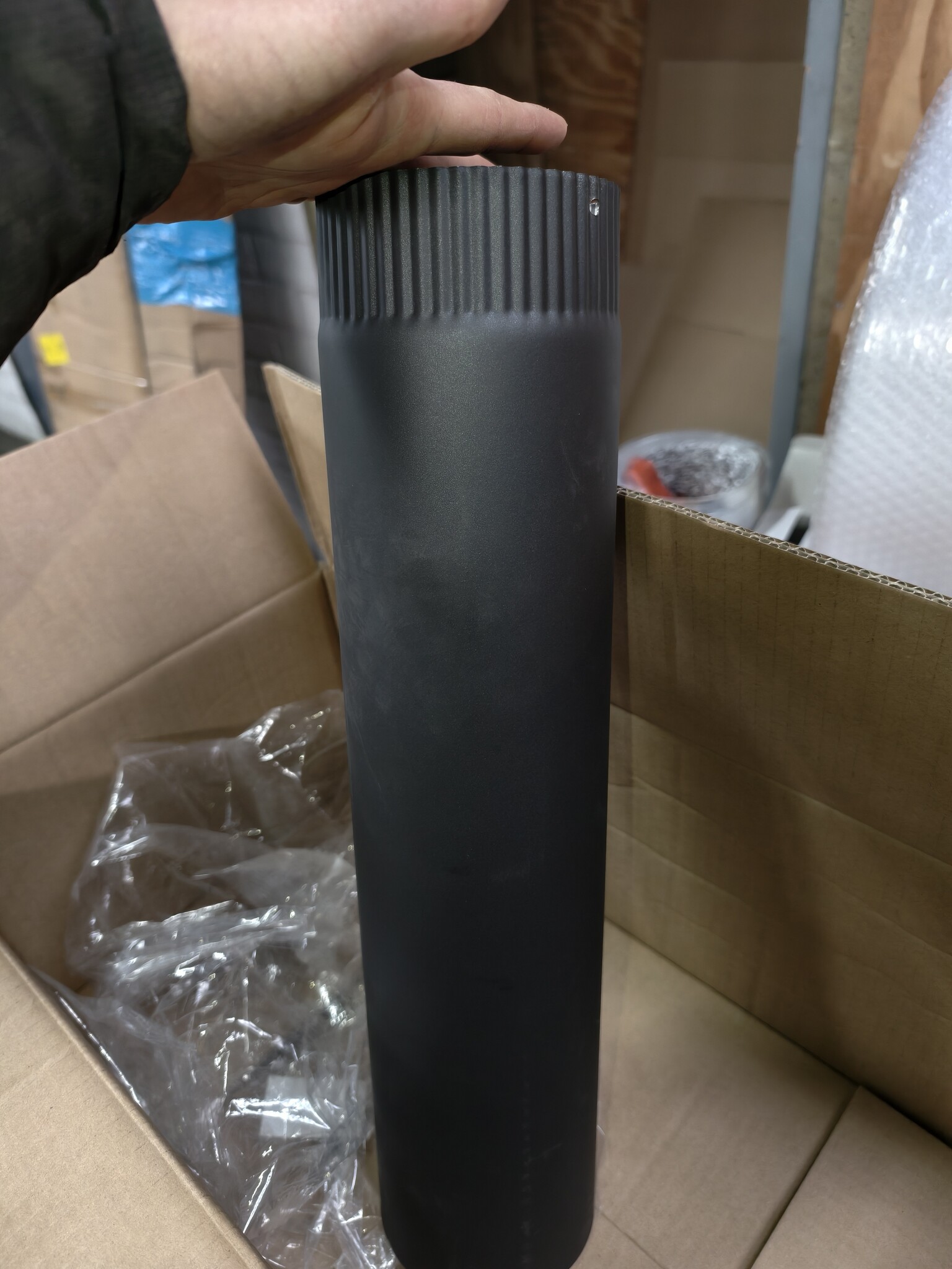 Zwarte Kachelpijp Staal Ø 120mm - 50cm - 40% Korting