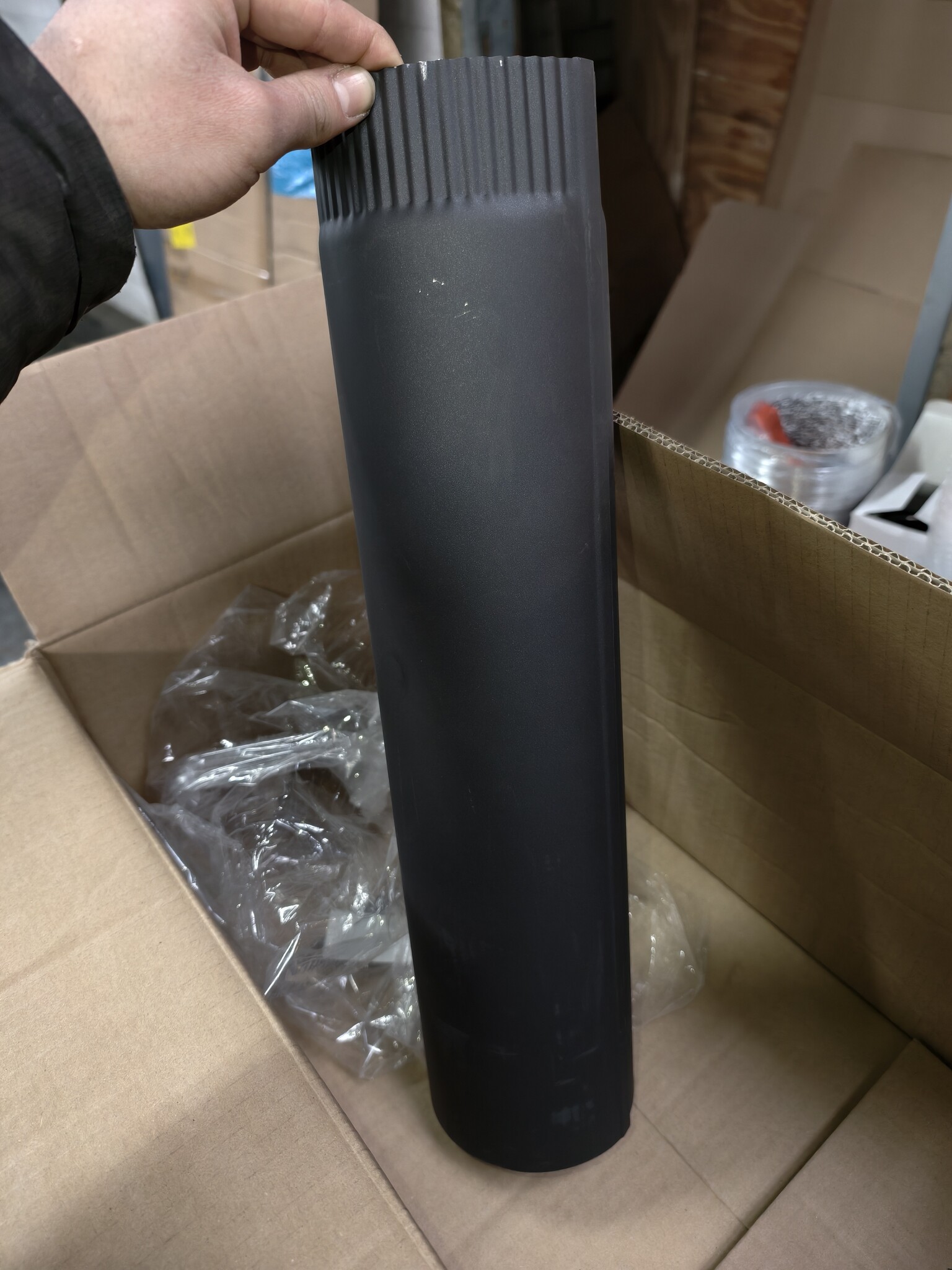 Zwarte Kachelpijp Staal Ø 120mm - 50cm - 40% Korting