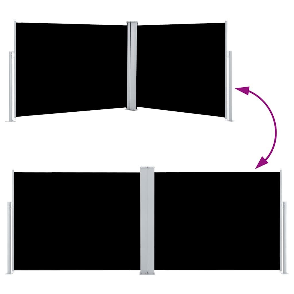 vidaXL Uittrekbaar Windscherm 140x1000cm Zwart - 40% Korting!