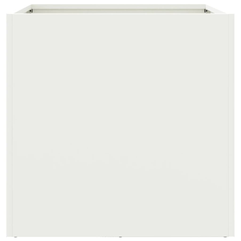vidaXL Plantenbakken Staal Wit (40% Korting) - 2 stuks
