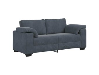 Loveseat Bank VidaXL 140cm Fluweel Donkergrijs - 40% Korting!