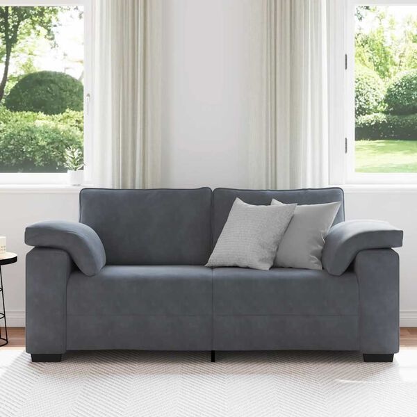 Loveseat Bank VidaXL 140cm Fluweel Donkergrijs - 40% Korting!