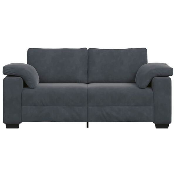 Loveseat Bank VidaXL 140cm Fluweel Donkergrijs - 40% Korting!