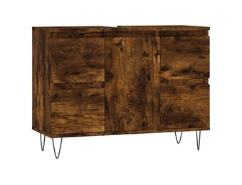 vidaXL Badkamerkast Gerookt Eiken 80x33x60 cm - 35% Korting