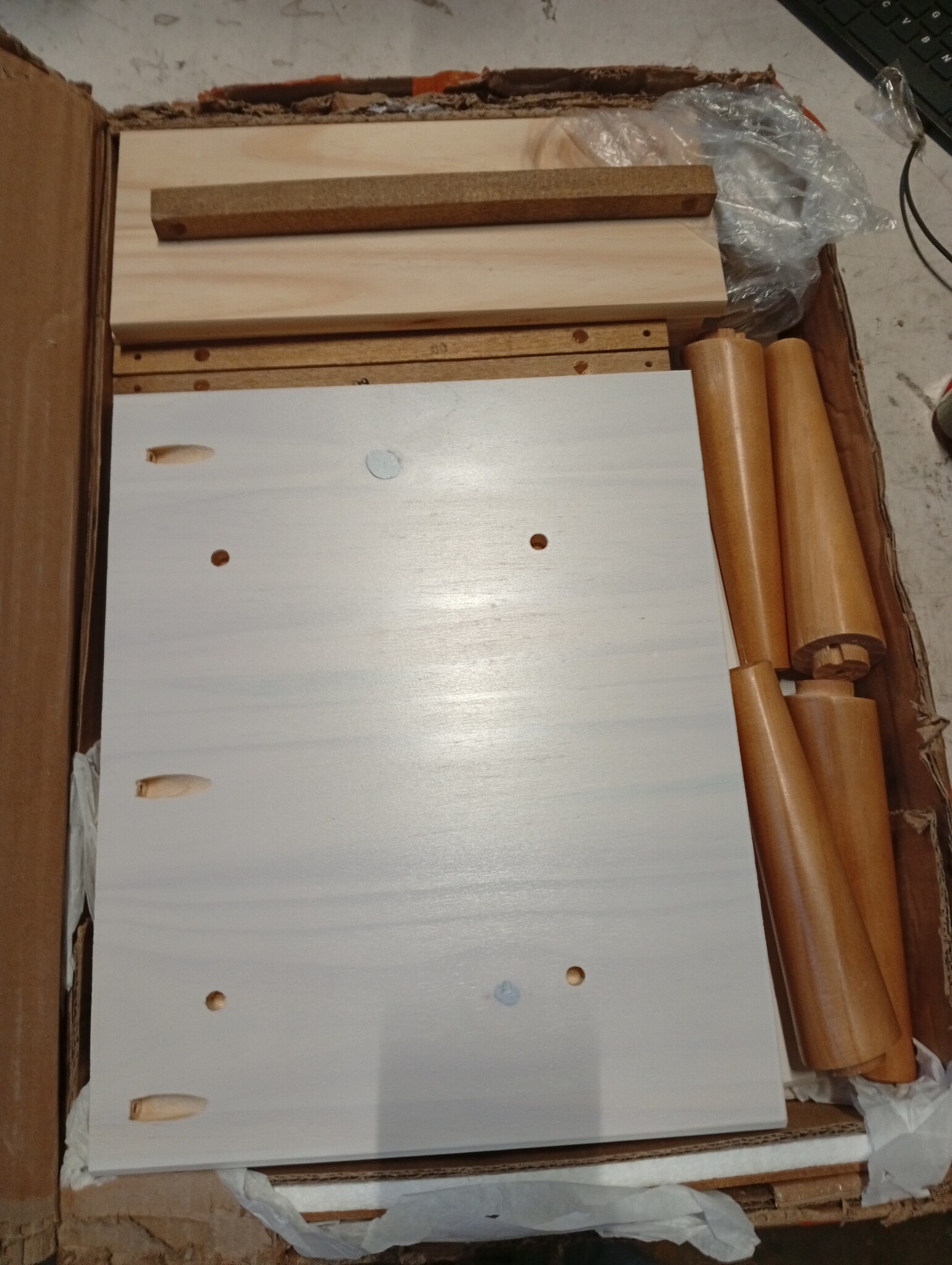 vidaXL Nachtkastje MOLDE Wit - 40x35x48cm Massief Grenenhout - 55% Korting