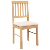 vidaXL Eetkamerstoelen met kussens - 2 st. Massief Rubberhout - 46% Korting!