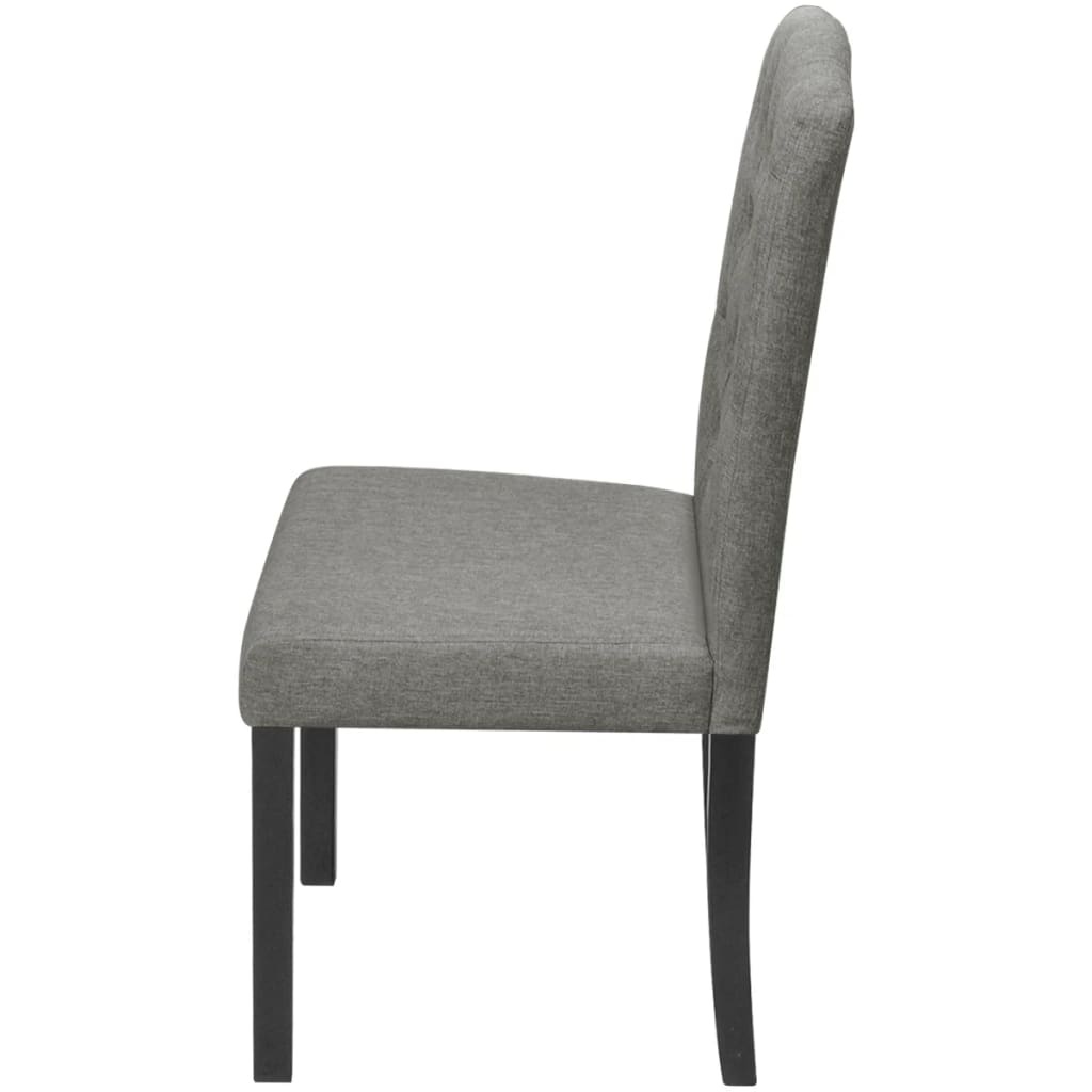 vidaXL Eetkamerstoelen 4 st stof grijs - 60% Korting!