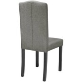 vidaXL Eetkamerstoelen 4 st stof grijs - 60% Korting!