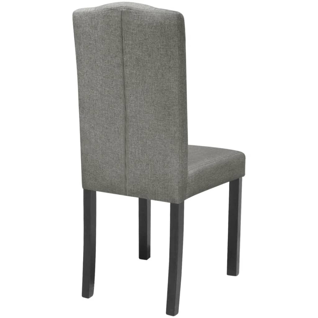 vidaXL Eetkamerstoelen 4 st stof grijs - 60% Korting!