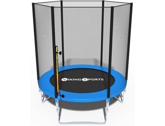 Trampoline 183 cm Blauw met Veiligheidsnet - Ongebruikt (krasjes)