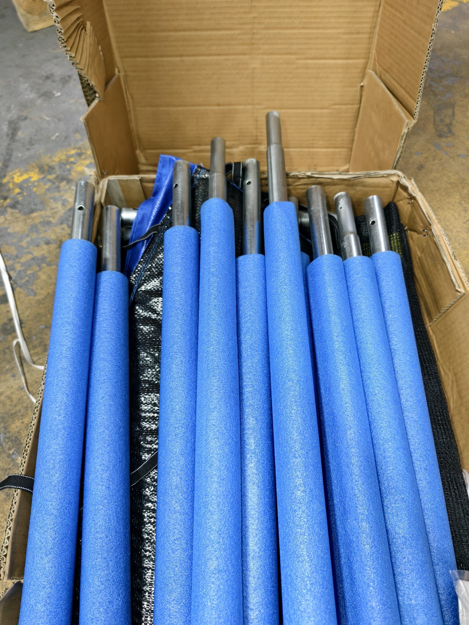 Trampoline 183 cm Blauw met Veiligheidsnet - Ongebruikt (krasjes)