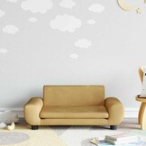 vidaXL Kinderbank Fluweel Bruin - 55% Korting!