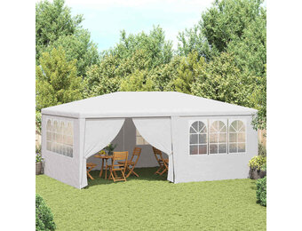 vidaXL Partytent met zijwanden professioneel 90 g/m² 4x6 m wit