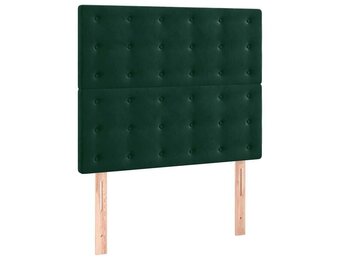 vidaXL Hoofdborden 2 st 90x5x78/88 cm fluweel donkergroen