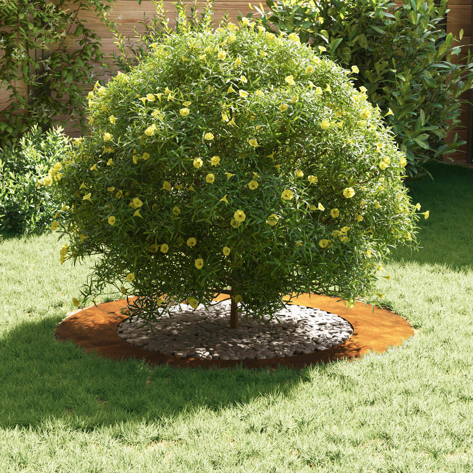 vidaXL Platte boomring Bruin Ø60/90 cm Cortenstaal - 40% Korting