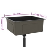 vidaXL RVS Keukenspoelbak Zwart | 40% Korting