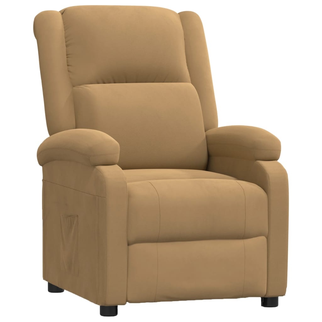 vidaXL Fauteuil Verstelbaar Fluweel Bruin - 40% Korting
