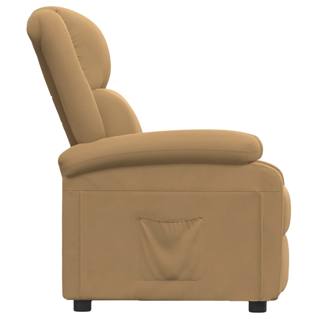 vidaXL Fauteuil Verstelbaar Fluweel Bruin - 40% Korting