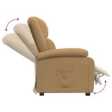 vidaXL Fauteuil Verstelbaar Fluweel Bruin - 40% Korting