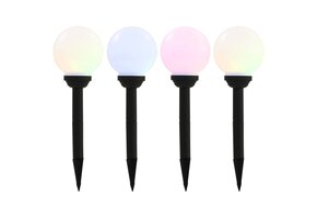 vidaXL LED-solarlampen Rond 15cm RGB - 4 stuks - 56% Korting!