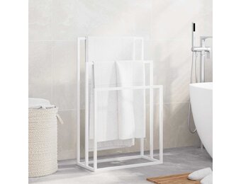 vidaXL Handdoekenrek Vrijstaand - Wit, 48x24x79 cm - 68% Korting!