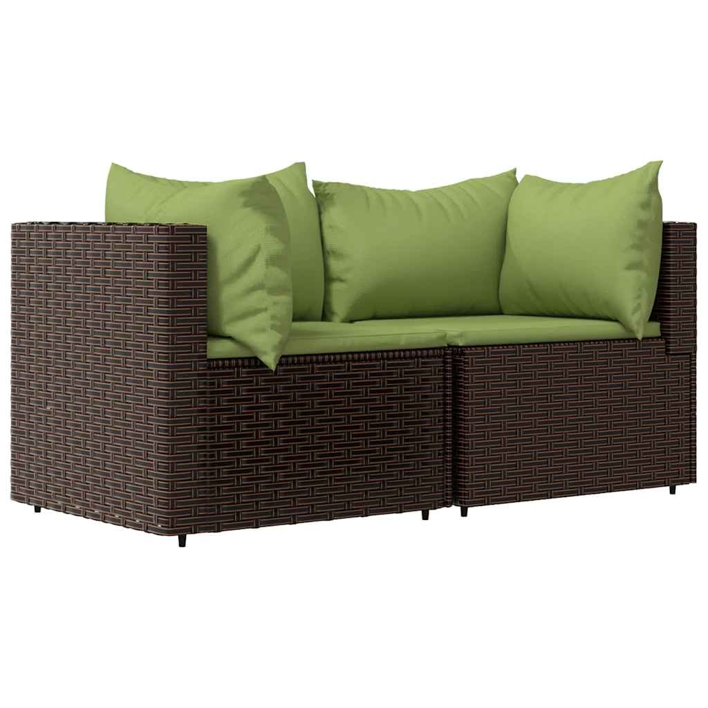 vidaXL Tuinhoekbank Set - 77% KORTING! Poly Rattan Bruin