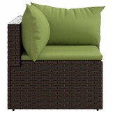 vidaXL Tuinhoekbank Set - 77% KORTING! Poly Rattan Bruin
