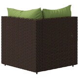 vidaXL Tuinhoekbank Set - 77% KORTING! Poly Rattan Bruin