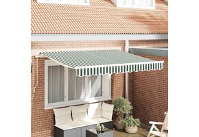 vidaXL Zonnescherm Doek Groen/Wit 350x250cm - 35% Korting
