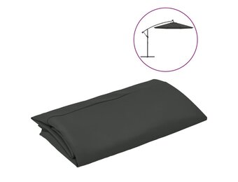 vidaXL Parasoldoek 350cm Antraciet - 65% Korting!