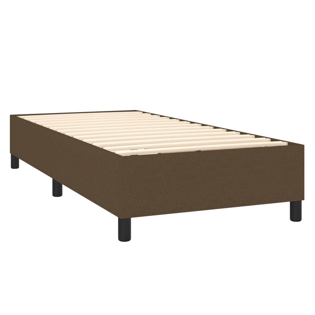vidaXL Bedframe 90x200 cm Stof Donkerbruin - 46% Korting!