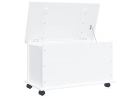 VidaXL ALTA Opbergkist met wielen - 73x39,5x43 cm - Grenenhout Wit (51% Korting)