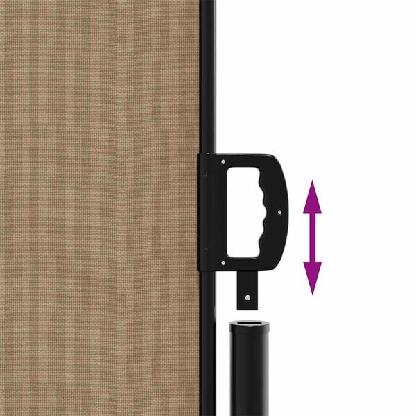vidaXL Uittrekbaar Windscherm 120x500cm Taupe - Nu 65% Korting!
