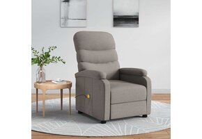 vidaXL Massagestoel Stof Taupe - 40% Korting!