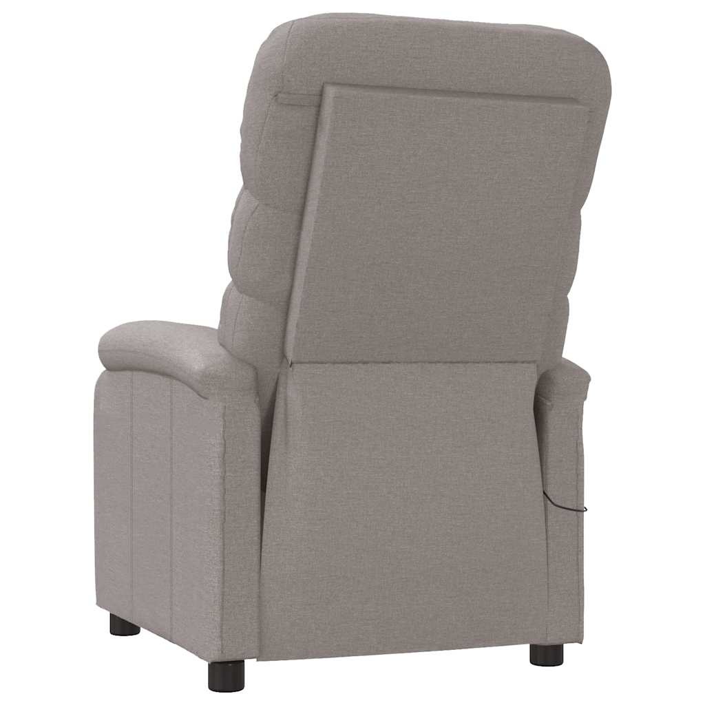 vidaXL Massagestoel Stof Taupe - 40% Korting!